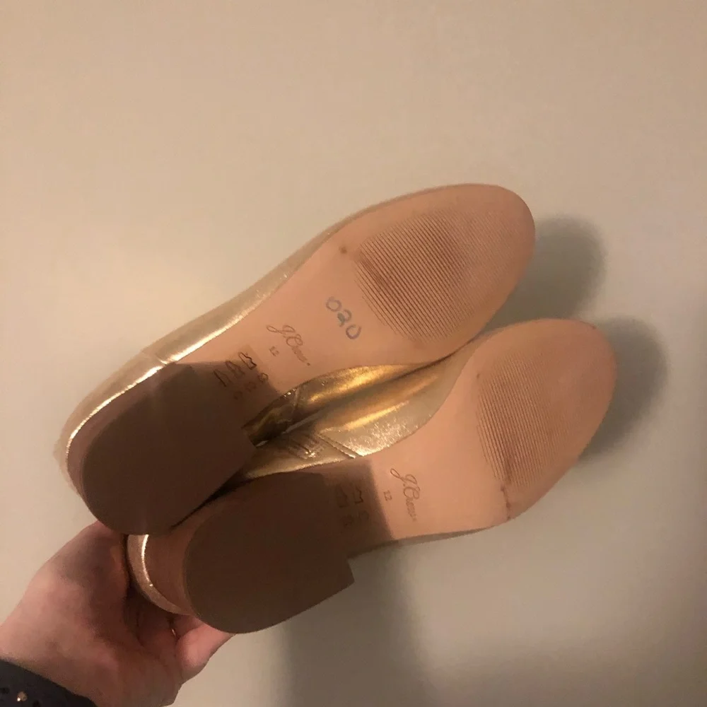 J. Crew Sadie Ankle Boot Metallic Gold Sz 12